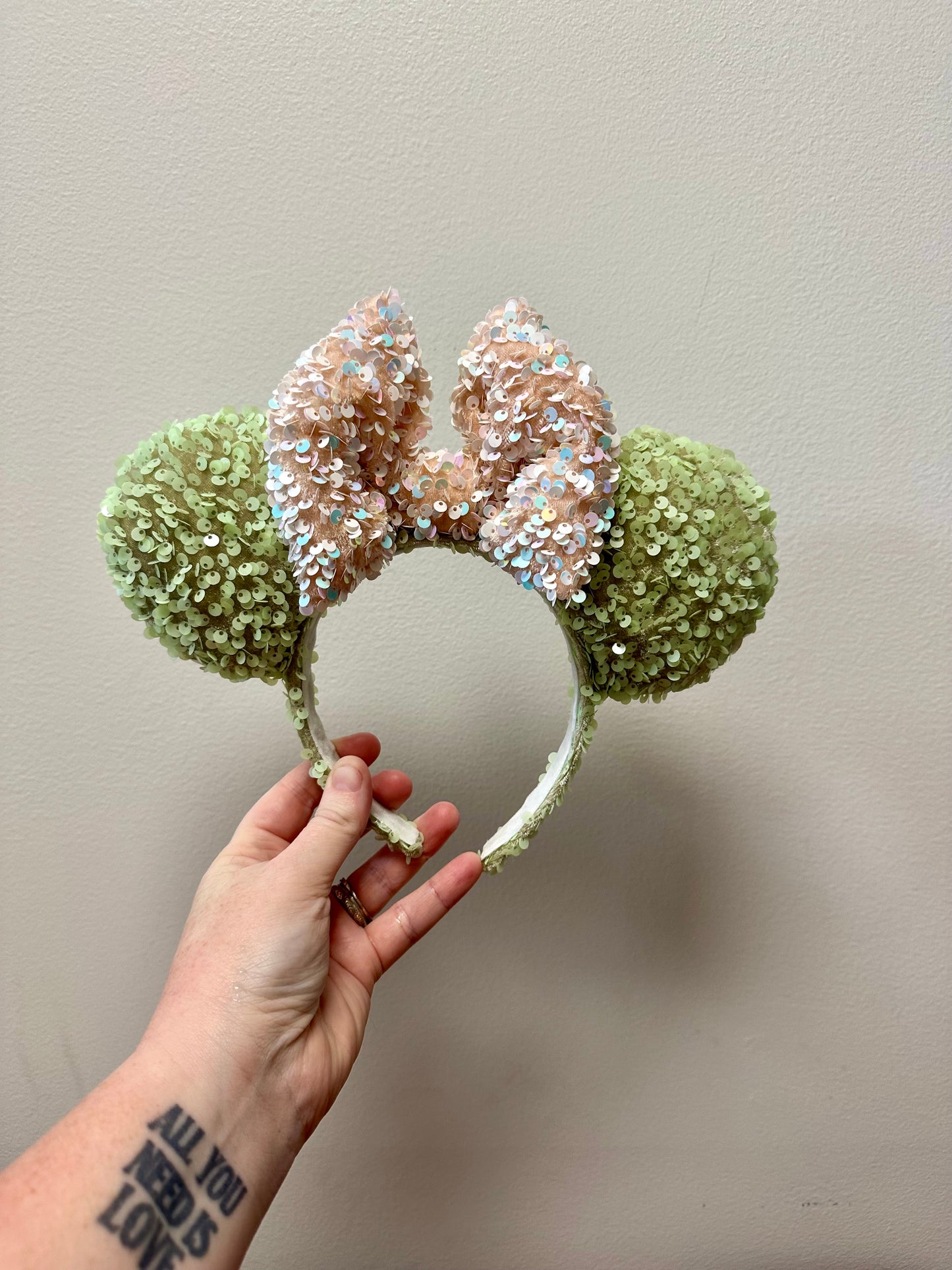 Pistachio Sequin Ears