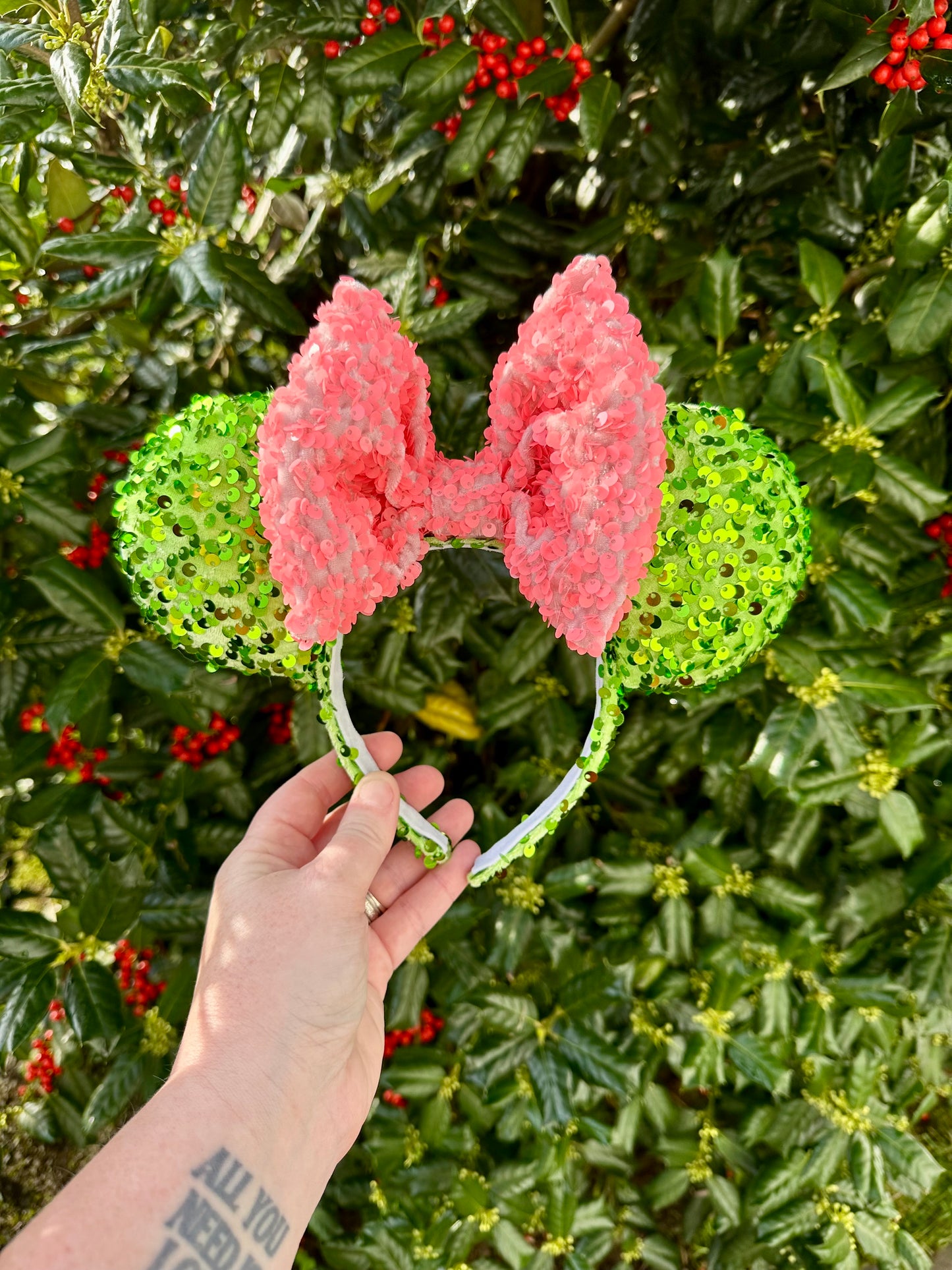 Watermelon Sequin Ears