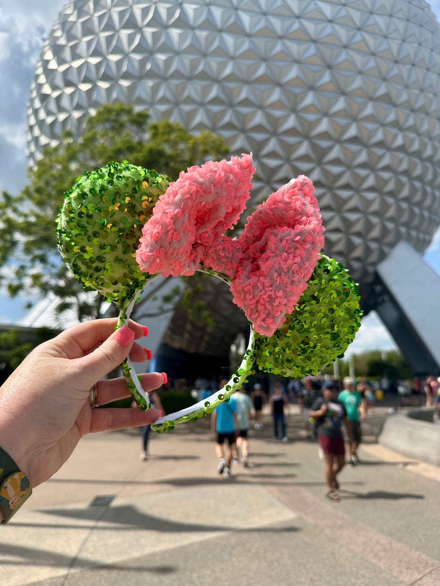 Watermelon Sequin Ears