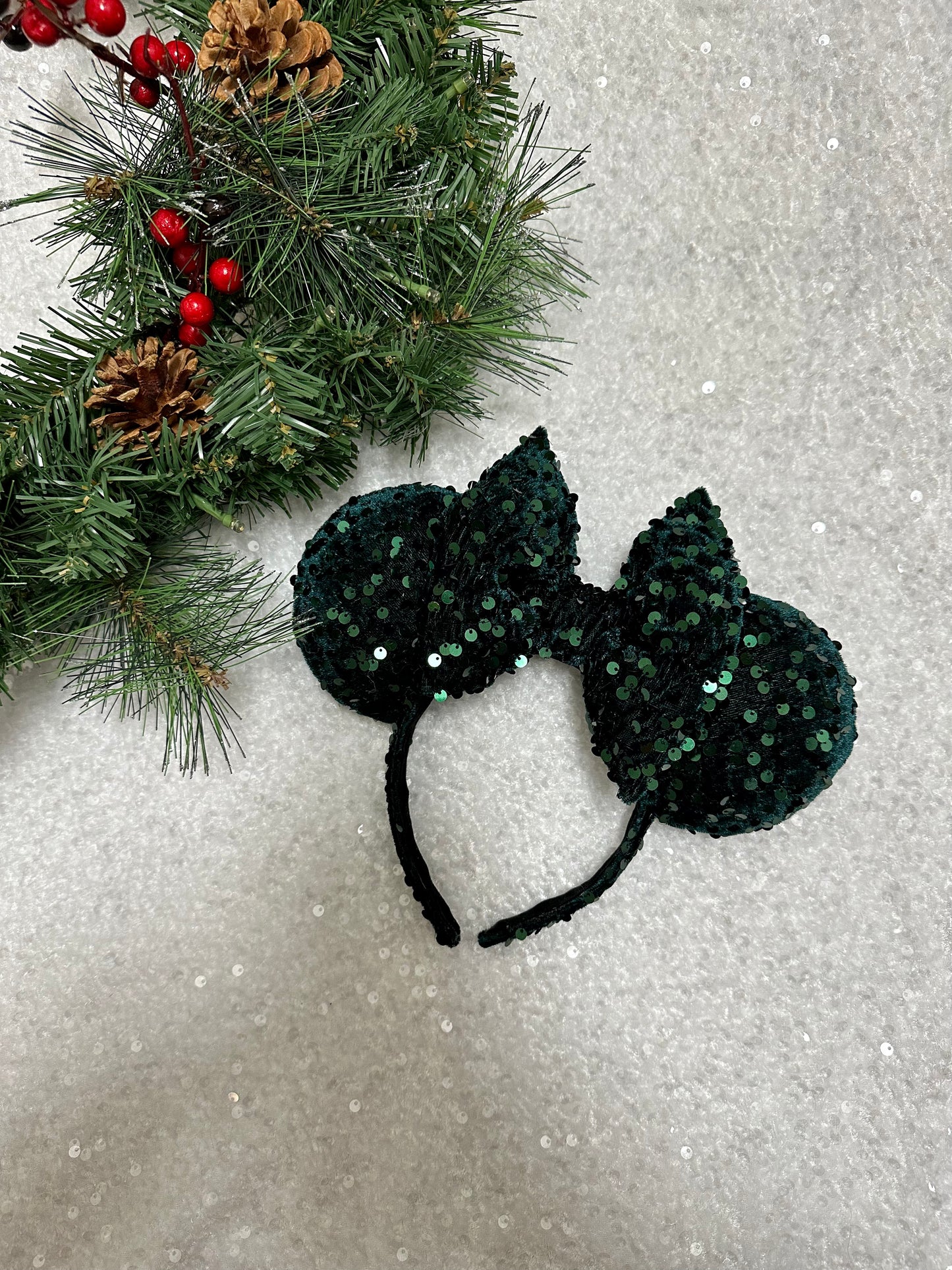 Emerald Sequin Ears