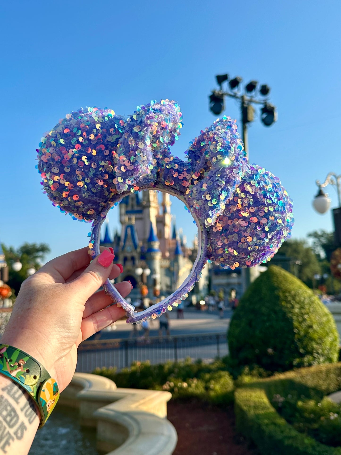 Iridescent Lilac Sequin Ears