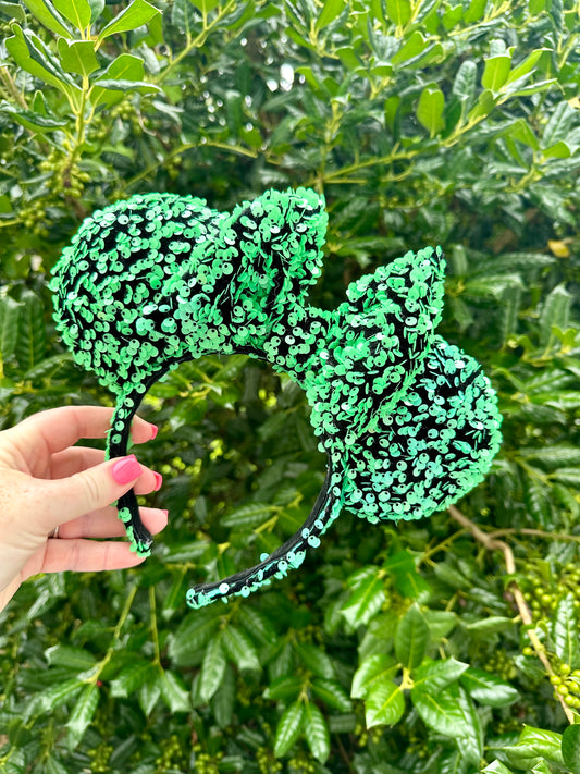 Green Sequin Ears