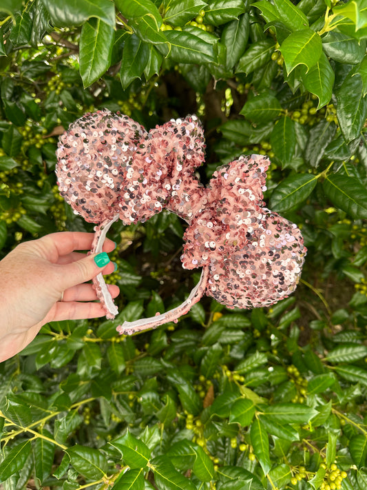 Rose Gold Sequin Ears