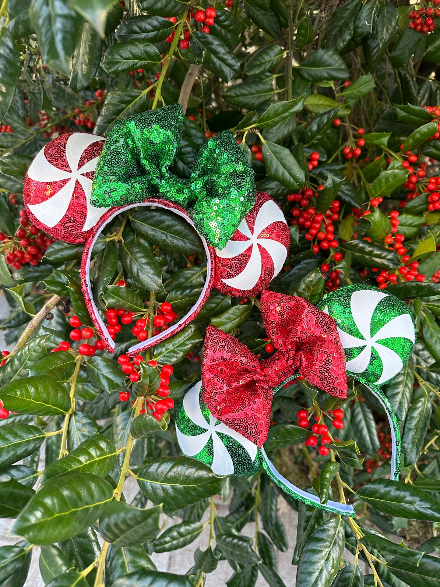 Peppermint Swirl Sequin Ears