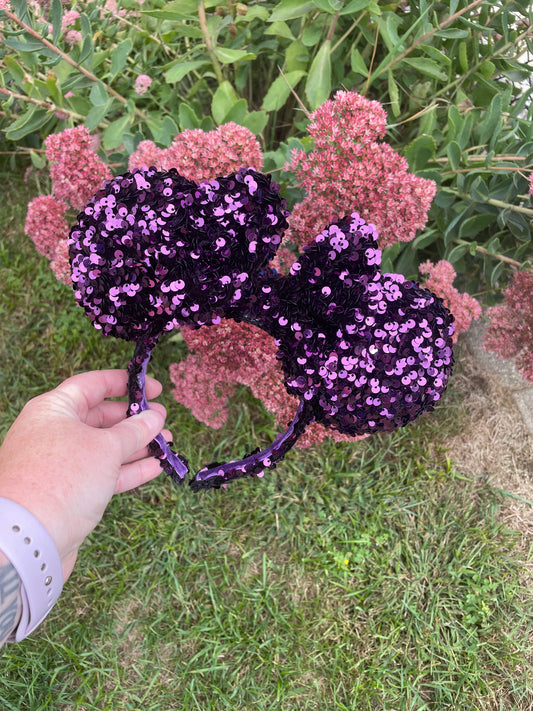 Purple Sequin Ears