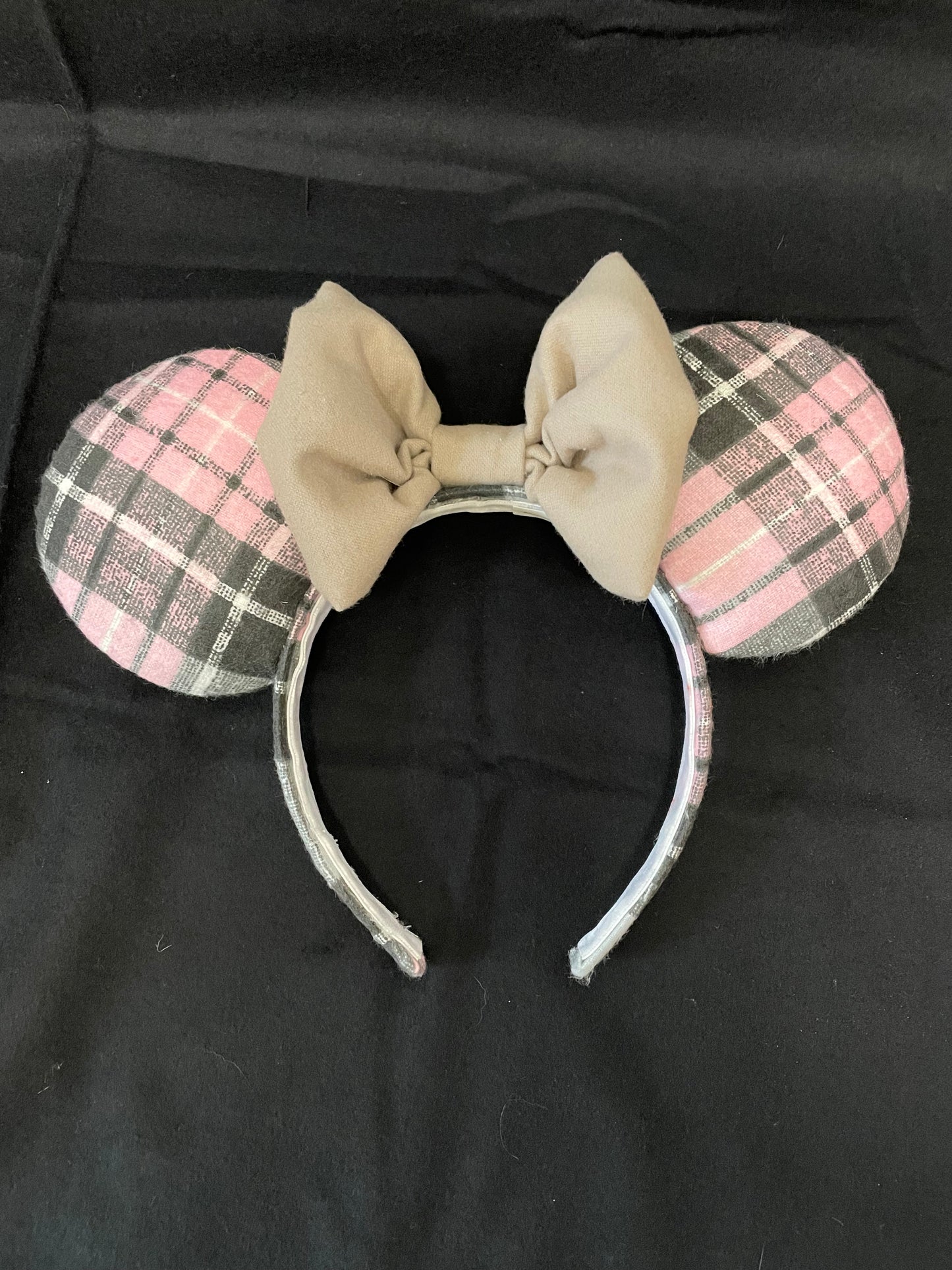 Cozy Pink Plaid Ears