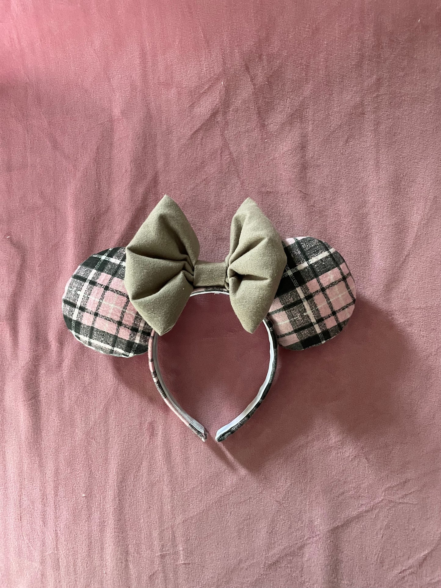 Cozy Pink Plaid Ears