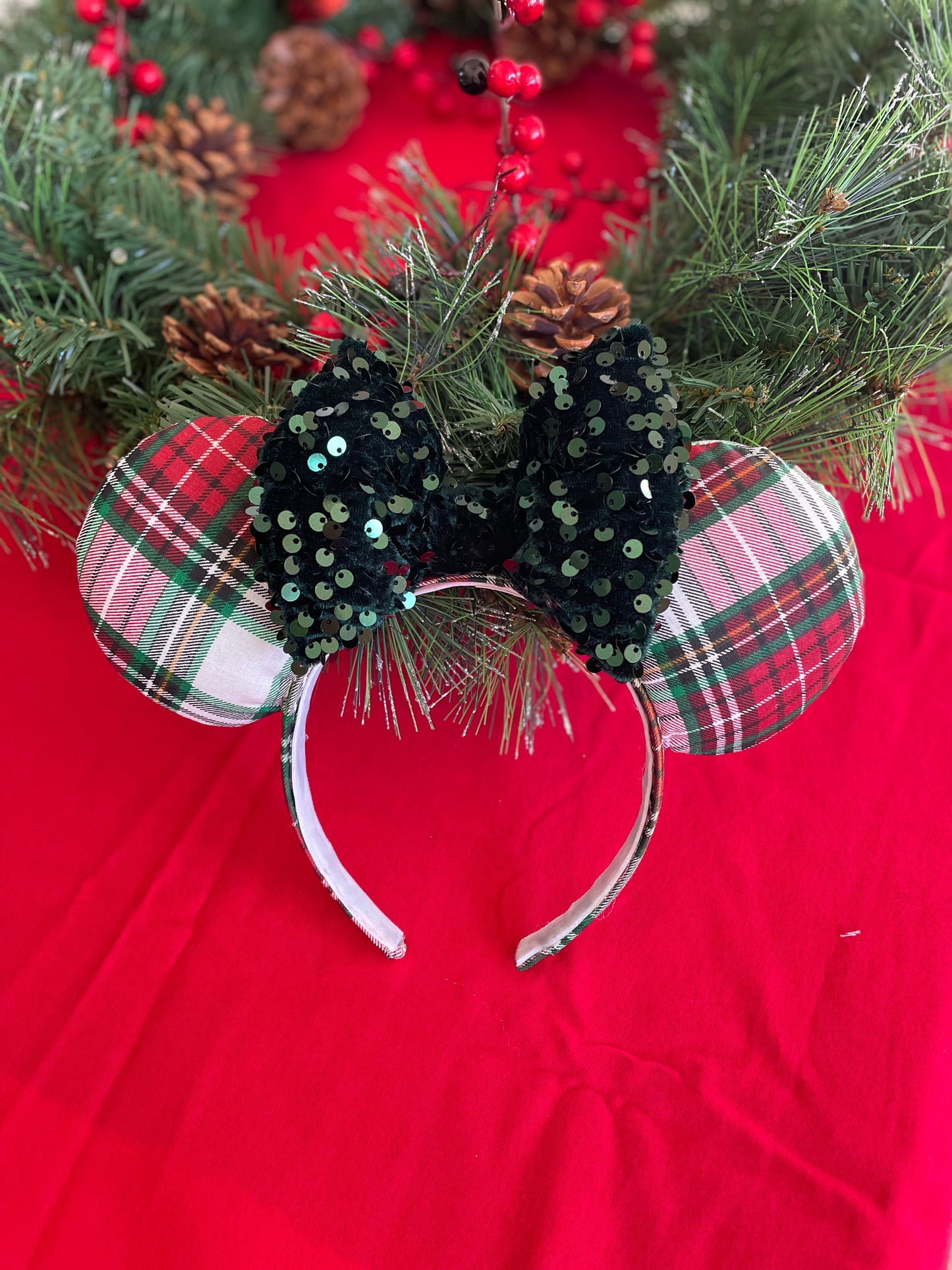 Christmas Plaid Ears