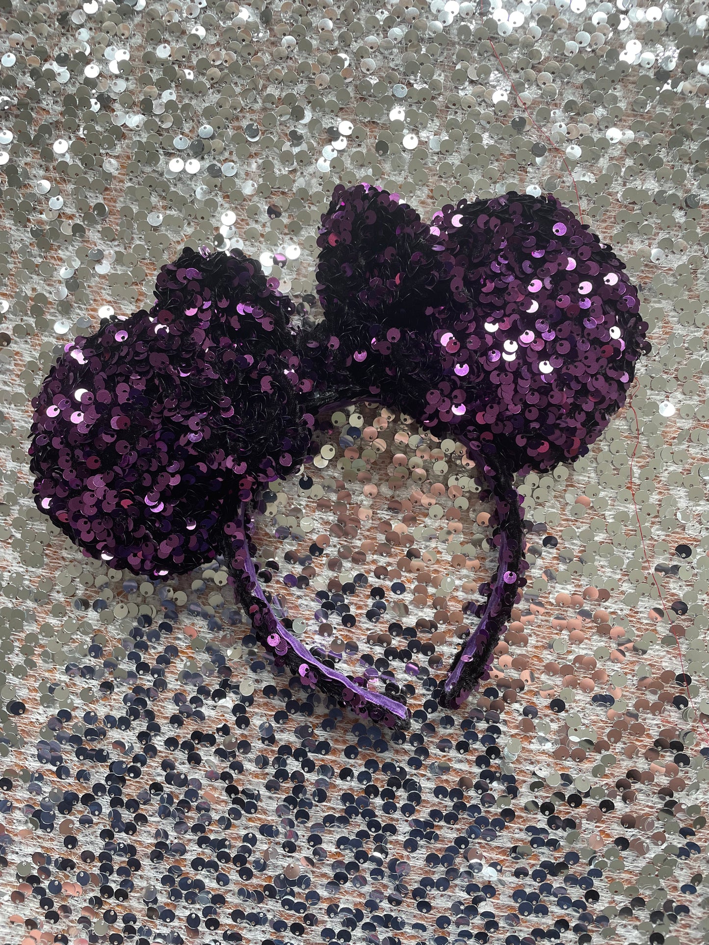 Dark Purple Sequin Ears