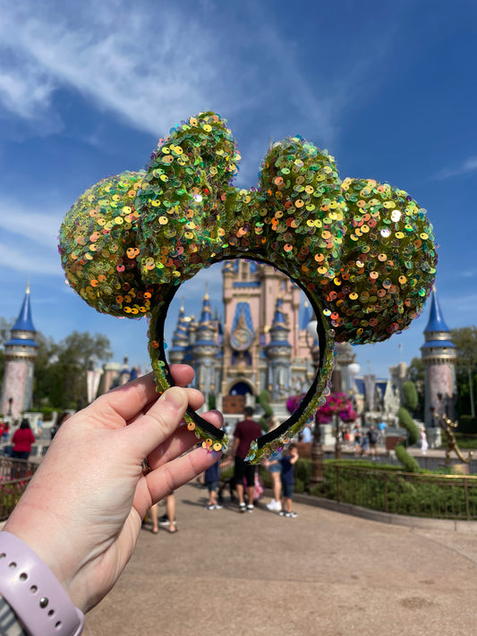 Olive Sequin Ears